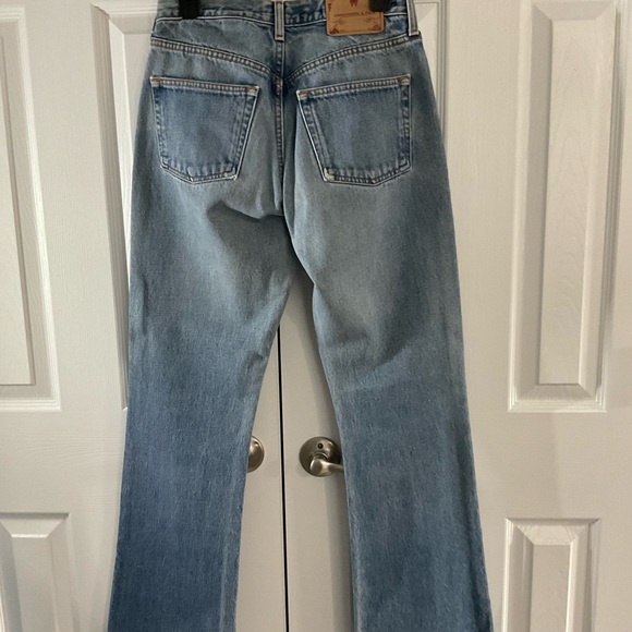 Vintage Abercrombie & Fitch high-rise jeans size 4 button fly light wash bootcut - Picture 8 of 8